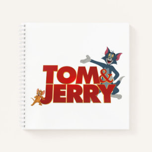 Tom & Jerry mit Filmlogo Notizbuch