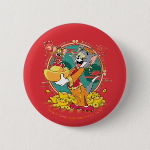 Tom & Jerry New Years Red Envelope Button