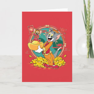 Tom & Jerry New Years Red Envelope Feiertagskarte