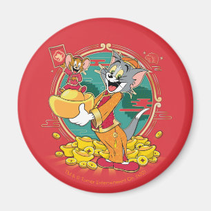 Tom & Jerry New Years Red Envelope Magnet