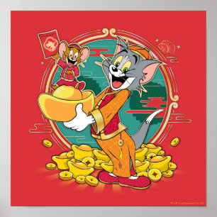 Tom & Jerry New Years Red Envelope Poster