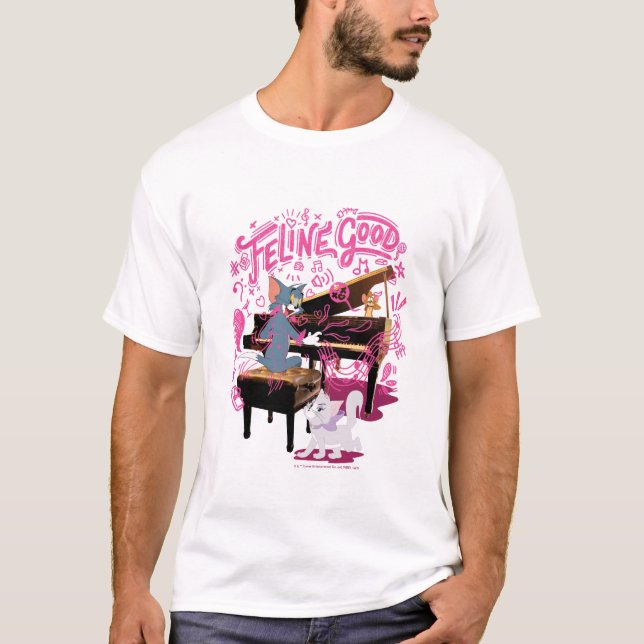 Tom & Jerry Play Piano - Feline Good T-Shirt (Vorderseite)