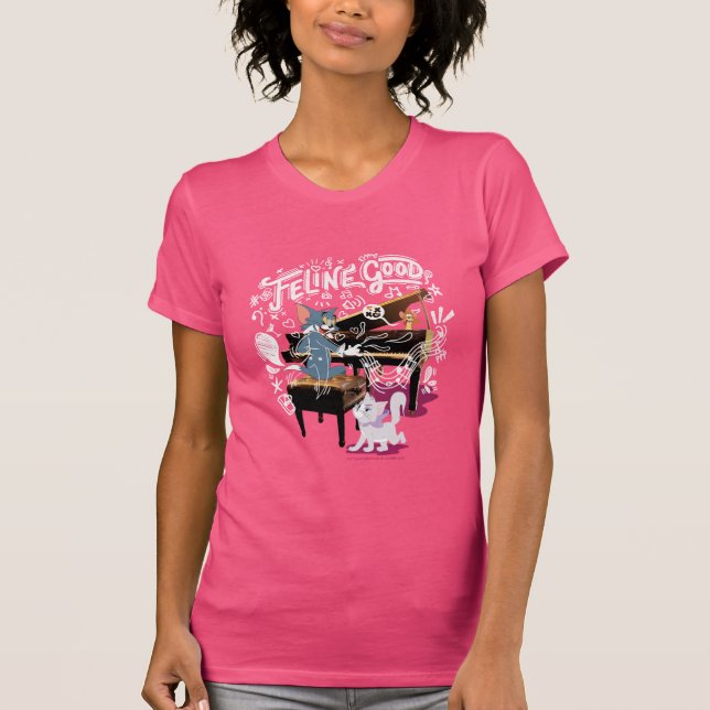 Tom & Jerry Play Piano - Feline Good T-Shirt (Vorderseite)