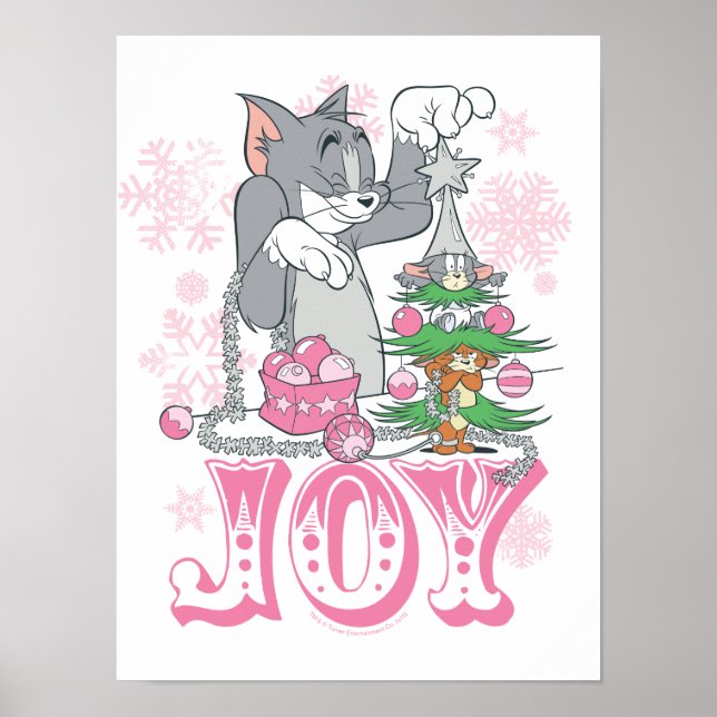 Tom, Jerry und Nibbles dekorieren Joy Poster (Vorne)