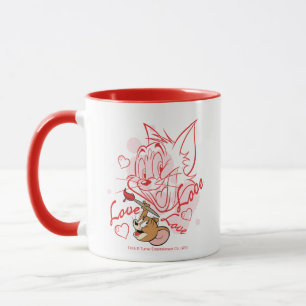 Tom & Jerry Valentine Painting Tasse