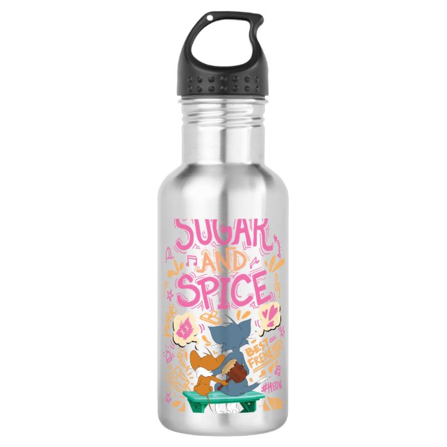 Tom & Jerry - Zucker und Gewürz Edelstahlflasche (Vorderseite)