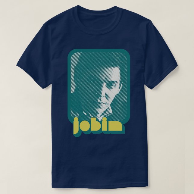 Tom Jobim Retro Style Fan Art Design T-Shirt (Design vorne)