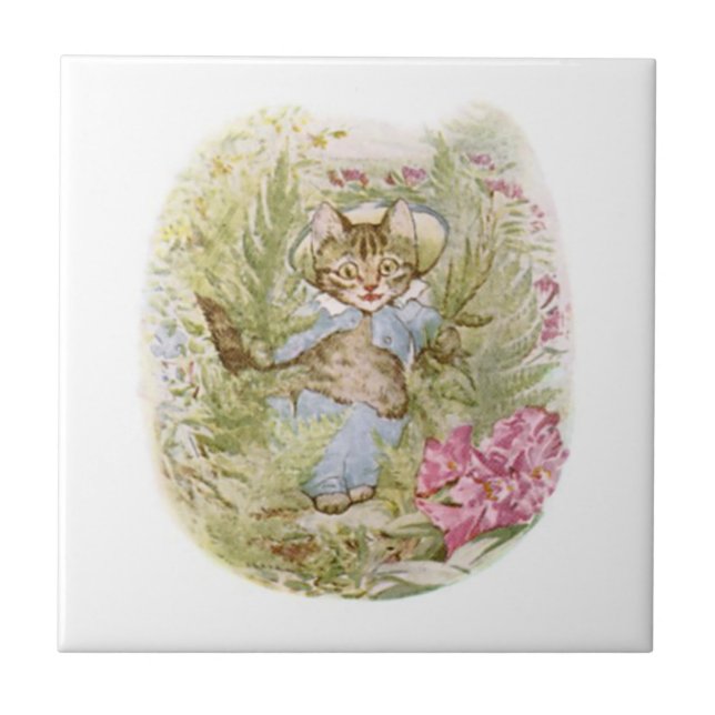 Tom Kitten (Niedliche Katze Illustration) Beatrix  Fliese (Vorderseite)