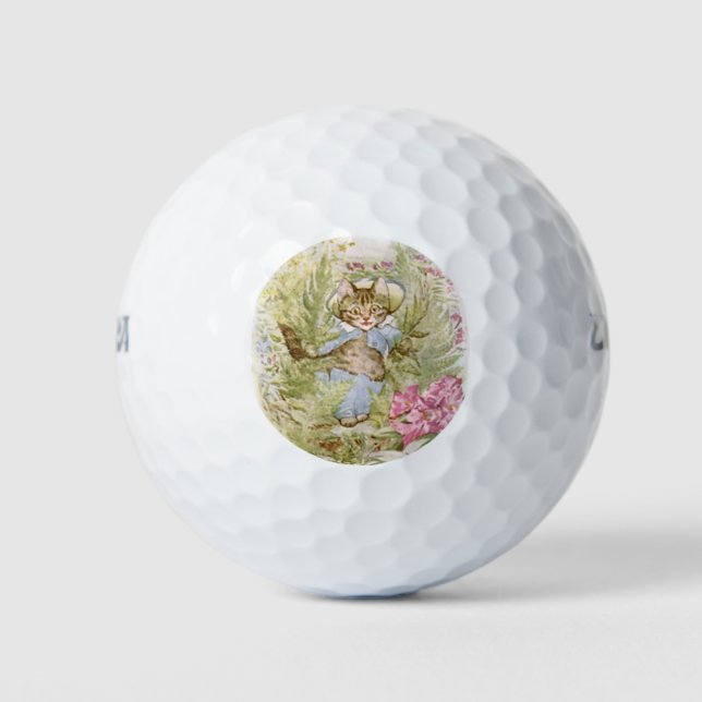 Tom Kitten (Niedliche Katze Illustration) Beatrix  Golfball (Vorderseite)