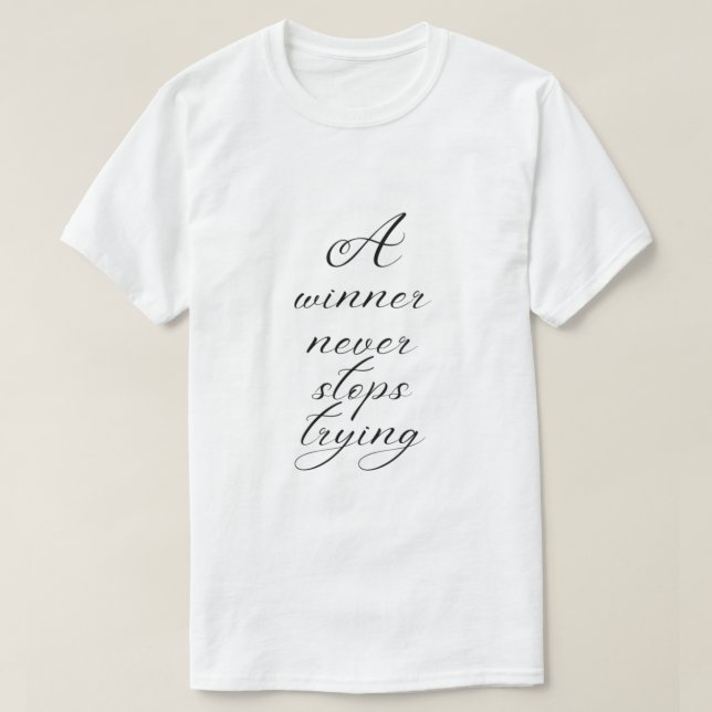 Tom Landry Motivierend Zitat T-Shirt (Design vorne)