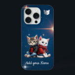 Tom & Luna – Personalized Starry Night Phone Case iPhone 15 Pro Hülle<br><div class="desc">Bring a little magic everywhere you go with this Tom & Luna’s Adventures™ personalized phone case! Featuring Tom, the little grey tabby kitten, and Luna, the little pure white fluffy kitten, sitting together under a sparkling starry night sky, this design blends cuteness, warmth, and winter charm. Add your own name...</div>