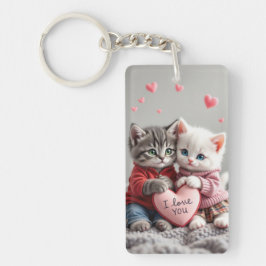Tom & Luna Valentine Keychain | Cute Couple Cat Ke Schlüsselanhänger