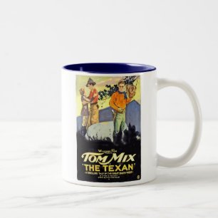 Tom Mix das Texanfilmplakat Zweifarbige Tasse