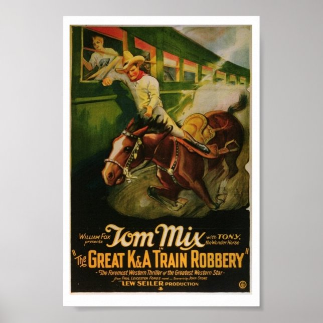 Tom Mix Great K&A Train Robbery Poster (Vorne)