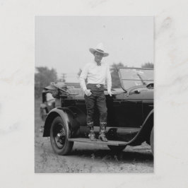 Tom Mix mit Auto, 21.5.1925 Postkarte