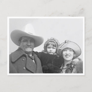 Tom Mix und Familie Postkarte