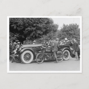 Tom Mix wegen Geschwindigkeitsübertretung verhafte Postkarte