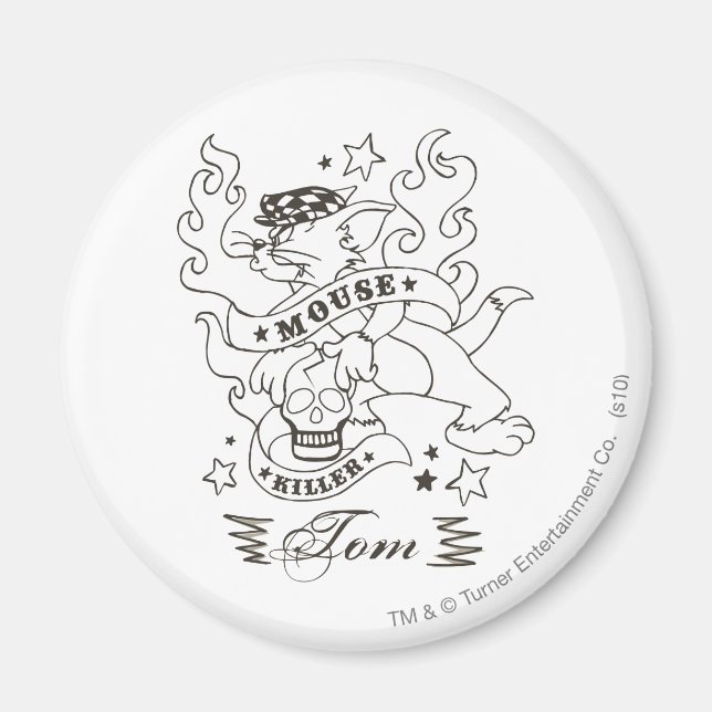 Tom Mouse Killer Tattoo 1 Magnet (Vorne)