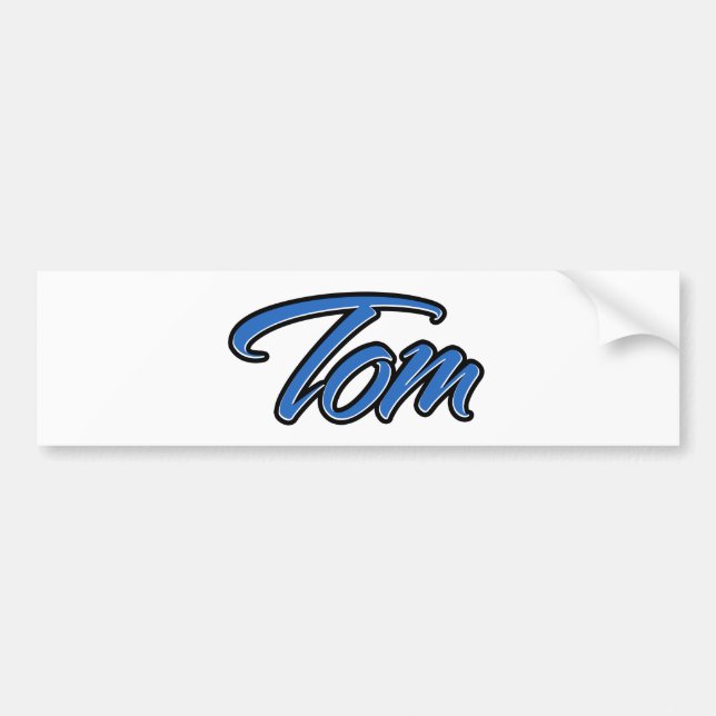 Tom Name blue Aufkleber Sticker Autoaufkleber (Vorne)