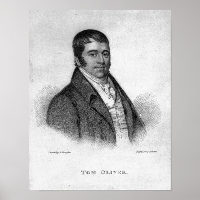 Tom Oliver, graviert von Percy Roberts Poster (Vorne)