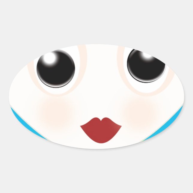 Tom Ovaler Aufkleber (Vorderseite)