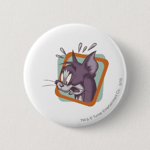 Tom Scaredy Cat Button