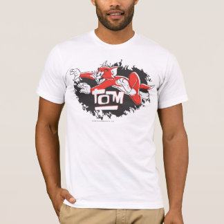Tom Schwarz-Rot-Logo T-Shirt