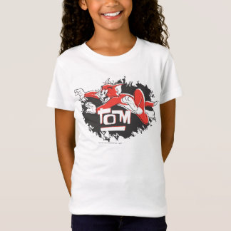 Tom Schwarz-Rot-Logo T-Shirt
