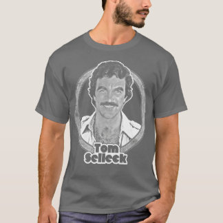 Tom Selleck 80er Ästhetik Design T-Shirt