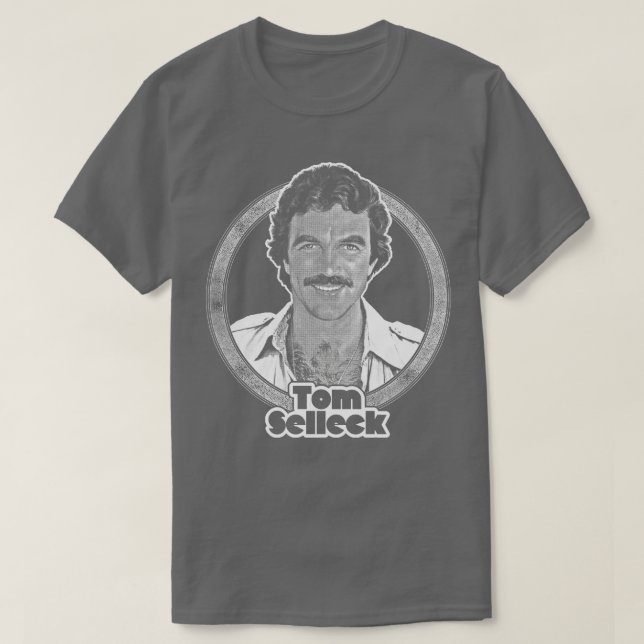Tom Selleck 80er Ästhetische Gestaltung T-Shirt (Design vorne)