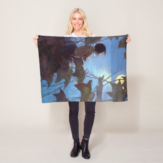 Tom sieht sich den Mond an, Jessie Willcox-Smith Fleecedecke (Beispiel)