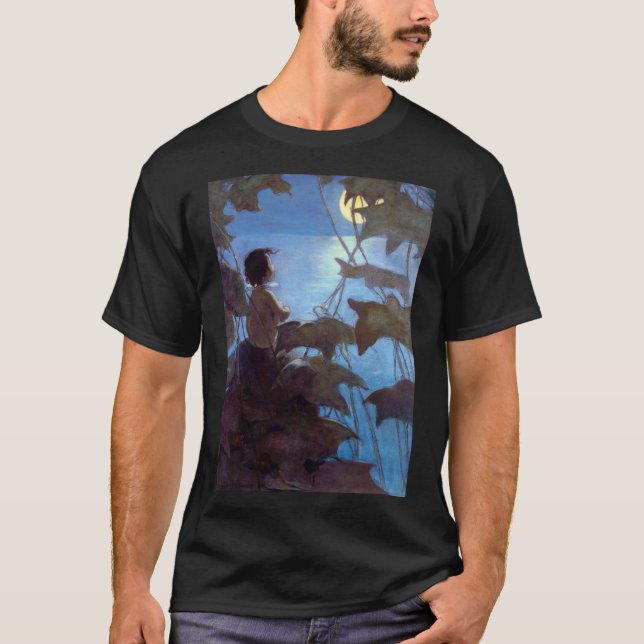 Tom sieht sich den Mond an, Jessie Willcox-Smith T-Shirt (Vorderseite)