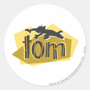 Tom-Silhouette-Logo Runder Aufkleber