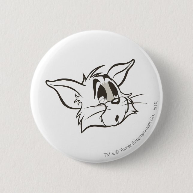 Tom Sleepy Cat Button (Vorderseite)