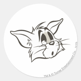 Tom Sleepy Cat Runder Aufkleber