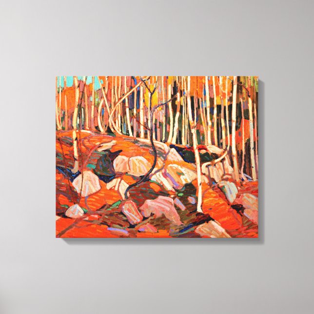 Tom Thomson - Der Birkenhain, Herbst Leinwanddruck (Vorderseite)