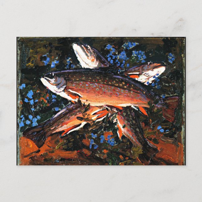 Tom Thomson - Drei Trout Postkarte (Vorderseite)