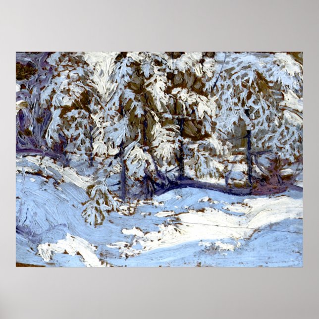 Tom Thomson - Erster Schnee im Herbst Poster (Vorne)