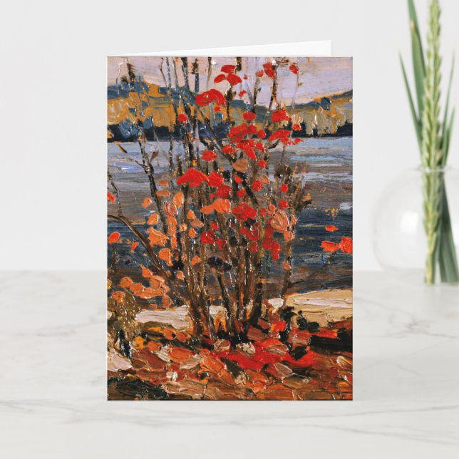 Tom Thomson - Lake and Red Tree Karte (Vorderseite)