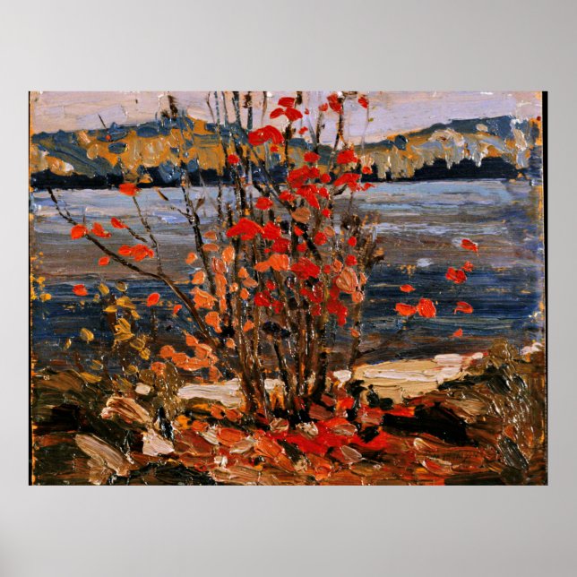 Tom Thomson - Lake and Red Tree Poster (Vorne)