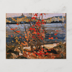 Tom Thomson - Lake and Red Tree Postkarte