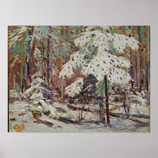 Tom Thomson Landscape Painting Snow in den Wäldern Poster (Vorne)