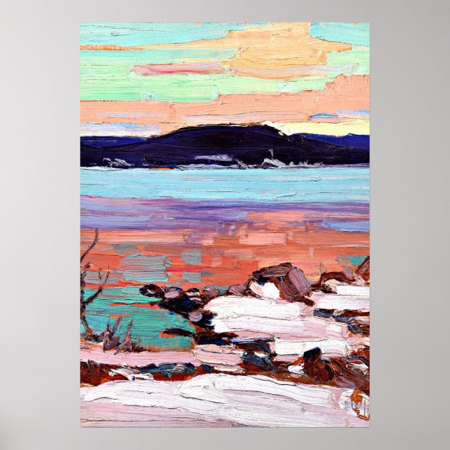 Tom Thomson - Landschaft mit Schnee Poster (Vorne)