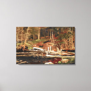 Tom Thomson - OLD LUMBER DAM ALGONQUIN PARK 1912 Leinwanddruck