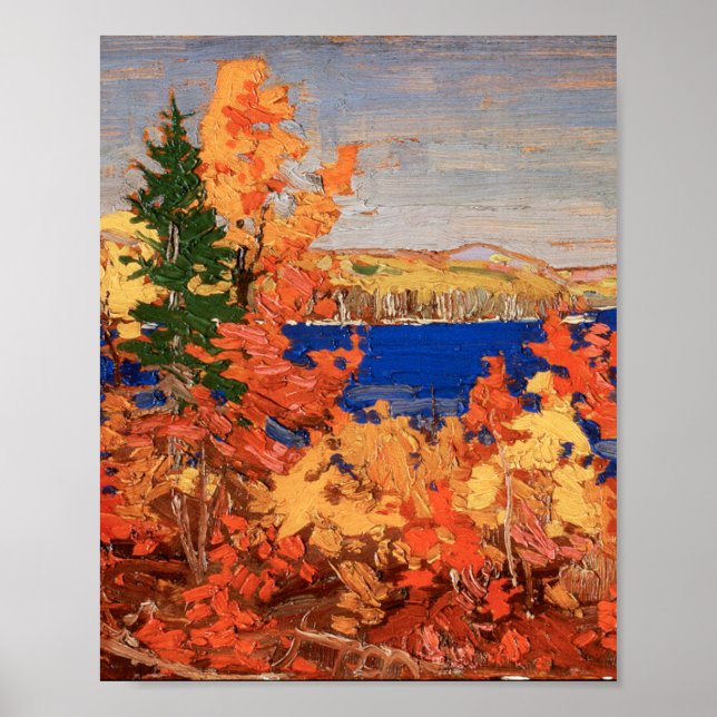 Tom Thomson Painting Autumn Foliage Ontario Land Poster (Vorne)