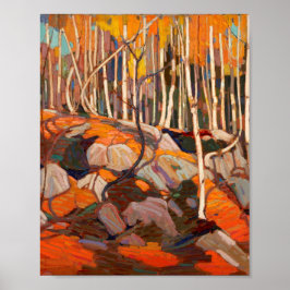 Tom Thomson Painting the Birch Grove Ontario Land Poster