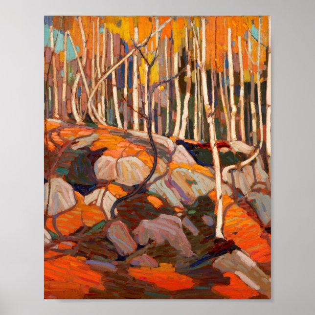 Tom Thomson Painting the Birch Grove Ontario Land Poster (Vorne)