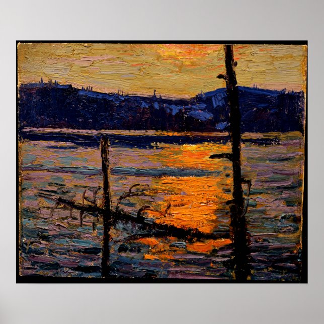 Tom Thomson - Sonnenuntergang, Kanusee Poster (Vorne)
