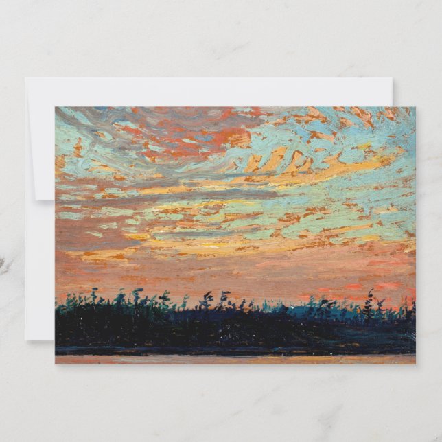 Tom Thomson - Sunset Sky Mitteilungskarte (Vorderseite)