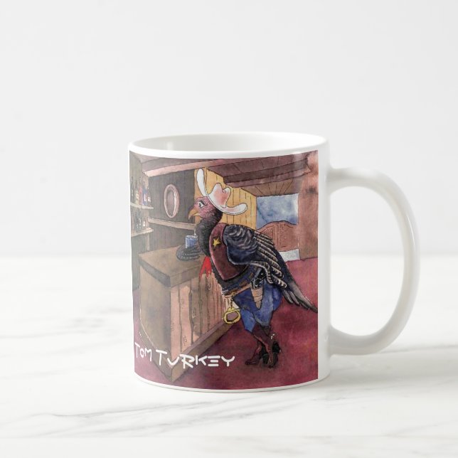 Tom Turkey, der Sheriff - stark und originell Kaffeetasse (Rechts)